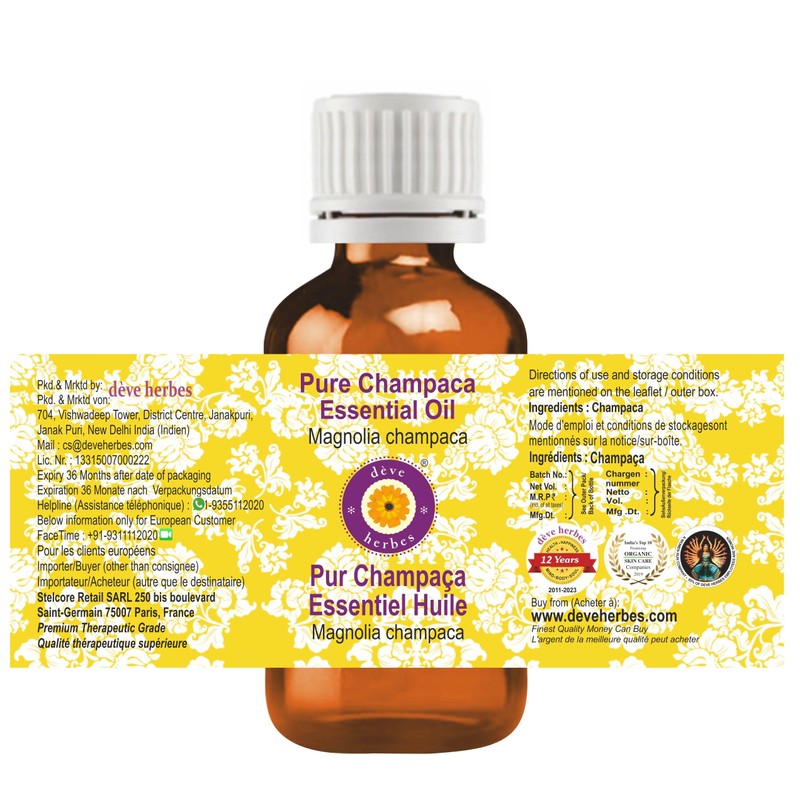 Deve Herbes Pure Champaca Essential Oil 5ml (0.16 oz)