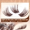 Brown Cluster Lashes Natural Fluffy Eyelash Clusters (10-14MM, Elowen)