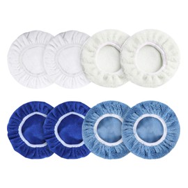 8 Almohadillas Amortiguadoras, Almohadillas para Pulir el Coche, Juego de capó, Microfibra, Algodón, Lana, Forro Polar Coral, Funda para Pulidora de Coche de 6 Pulgadas