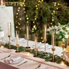 NUPTIO Hurricane Candle Holder for Candlestick: 6 Pcs Gold Taper