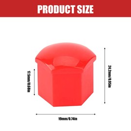 Pack of 20 Wheel Bolt Caps, 17 mm Hexagonal Tyre Nut Covers, Nut Covers, Wheel Nut Cap, Universal, Dustproof Wheel Nut Cap, with Removal Tool