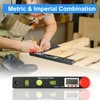 XTVTX Digital Protractor 999.9° Digital Spirit Level, Angle Bevel Ruler