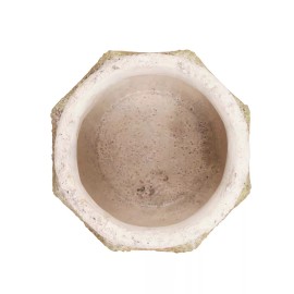 Accent Plus HOME GARDEN DECOR ANCIENT LEAF CEMENT FLOWER POTS PLANTERS SET/2