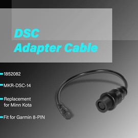 Bzumperyz 1852082 DSC Adapter Cable MKR-DSC-14 Fit for Garmin 8-PIN Compatible with 2D Sonar Built-in Dual Spectrum Chirp Transducer