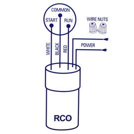 RCO410 3-In-1 Hard Start Kit for Refrigerators, 1/4-1/3 H.P. 115VAC (2 pcs)