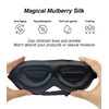 PROMEED Adjustable 100% Mulberry Silk Sleep Mask 23 Momme, 3D