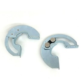 KAFENDA [2 pcs] Door Hinge Industrial Hinges Semi-Circular Door Hinges Hidden 90 Degree Door Hinge semicircular Door Hinge for Industrial Equipment Cabinet Door Hardware (Argent)