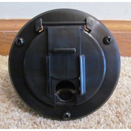 RV Designer BLACK Electric Power Cord Small Round Cable Hatch 3" Cutout & Screws RV