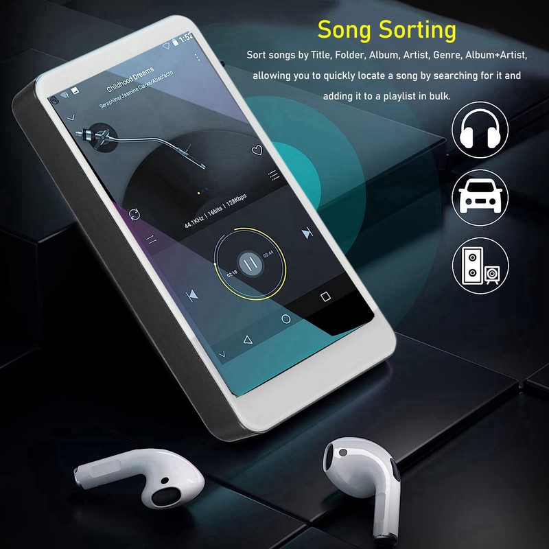 MP4 Player with Bluetooth and WiFi HiFi Sound 5.0inch Full