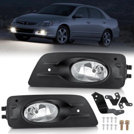 Nilight Fog Lights Assembly for 2006 2007 Honda Accord Sedan 4 Door with H11 12V