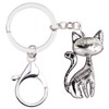DALANE Enamel Alloy Sweet Cat Keychains Kitten Car Key Ring
