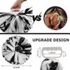 Hooshing 4PCS Black Pom Poms Cheerleading with Handle Cheer Pom
