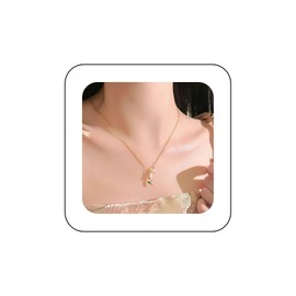 Yienate Boho Pearl Tulip Necklace Choker Gold Vintage Tulip Pendant Necklace Dainty Tulip Flower Necklace Minimalist Tiny Pearl Tulip Flower Necklace Jewelry for Women