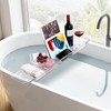 HOMEE Acrylic Bathtub Tray, Expandable Bath Caddy Tray for Bathtub,