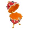 Egg Shaped Trinket Boxes Rhinestones Inlay Exquisite Jewelry Trinket Boxes