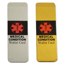 e-Pill 10 Pack Emergency Medical Information Cards with 2 Medical Condition Tags