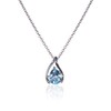 namana 925 Sterling Silver Necklace With Natural Blue Topaz Gemstone