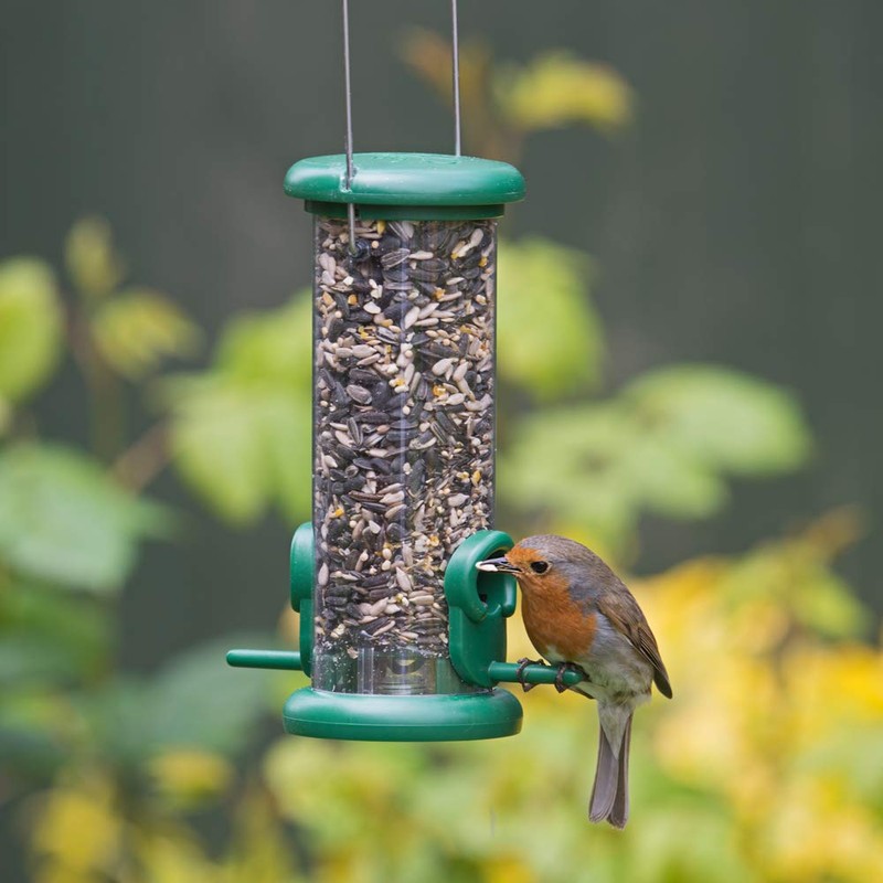 Ring-Pull TO-S1G Small Bird Feeder for Seeds - Green