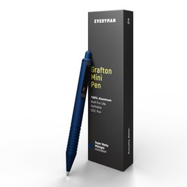 Everyman Midnight Super Matte Grafton Mini Click Pen - New and Improved Premium EDC Pen