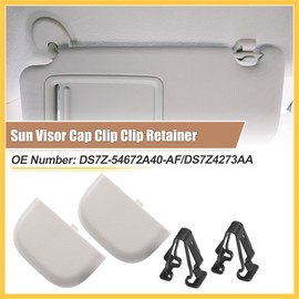 REPAIROCK 2 Set Gray Iron Sun Visor Cap Clip Clip Retainer No.DS7Z-54672A40-AF/DS7Z4273AA/DS7Z-9904132-A for Ford Fusion 2013-2016 for Lincoln MKZ 2013-2016 Auto Replacement Parts