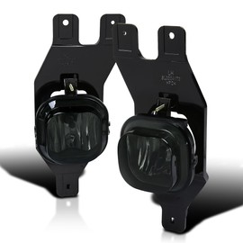 SPEC-D TUNING Smoke Fog Lights Compatible with 1999-2004 Ford F-250, F-350 Super Duty, 2000-2004 Excursion, L+R Pair Assembly
