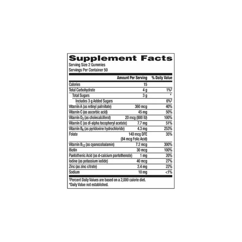 Centrum 100 Gomitas Frutales Multivitamínicas Hombres