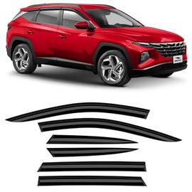 Voron Glass Tape-on Extra Durable Rain Guards for Hyundai Tucson 2022-2026, Window Deflectors, Vent Window Visors, 6 Pieces - 100377