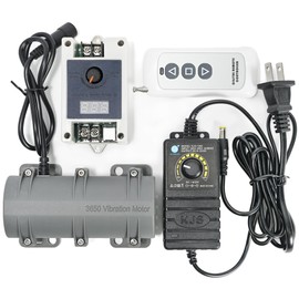 3800RPM Electric Vibration Motor with Speed Regulator + Remote Control, DC 12V Vibrating Motor 10W for Electric Massage Chair Bed Industry Sieve Shaker More