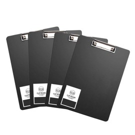 FALOFALO A4 Clipboard, Set of 4 Strong Clips, Vertical Binder, Water Resistant, Thick Plastic