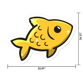 MightySkins Goldfish 36" Peel and Stick Art Removable Cute Stylish Funny Cartoon Dorm Room Decor Vinyl Wall Decals Sticker, Longest Side