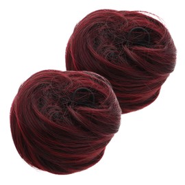 Mikinona Elegant Women's Hair Bun Extensions Fiber Material Clip Hair Pieces for Weddings Stylish Bun for Updos