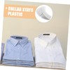 CLISPEED 100Pcs Shirt Collar Stays Durable Plastic Collar Fixers Easy