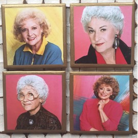 Golden Girls Coasters with Gold trim