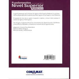 Fundamentos Para el Examen De Ingreso Al Nivel Superior Politécnico Conamat Tapa Blanda                                                               