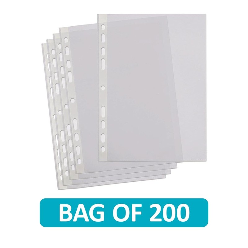 SUMMIT Punched Pockets A4, 200 Poly Pockets