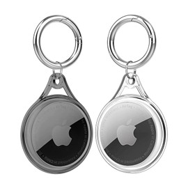 Frylaa Waterproof Airtag Holder Case, Airtag Dog Collar Holder Case,Airtag Keychain Accessories,Soft TPU Full Protecive Anti-Scratch Air tag Case GPS Tracker for Luggage,Keys,Cat&Dog Collar-2 Color