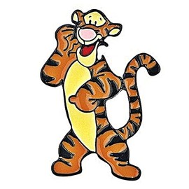 Winnie Cartoon Pooh Tigger 1 Inch Tall Metal Enamel Pin