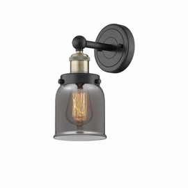 Innovations Lighting Bell - 1 Light Wall Sconce in Industrial Style-10 Inches Tall and 6.5 Inches Wide-Black Antique Brass Finish-Plated Smok