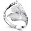 MATERIA by Matthias Wagner Women's Rings Silver 925 Ginkgo Leaf