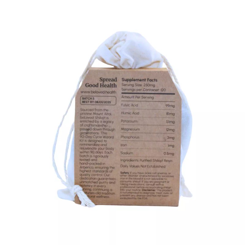 BeLoved Health Shilajit Wizard 33g kit- Pure Natural Mineral