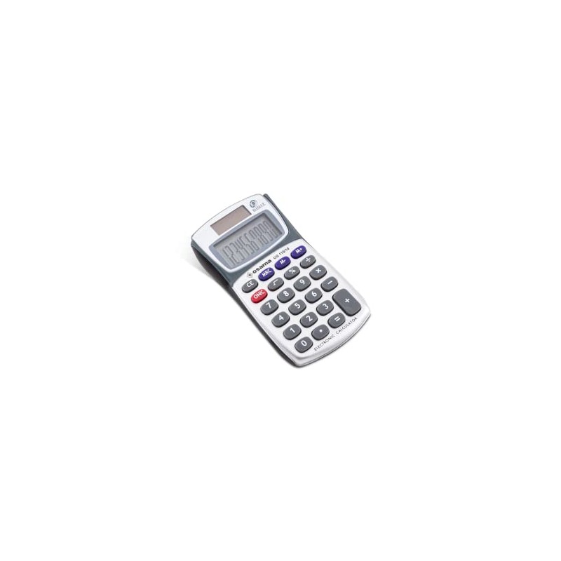 Osama METAL, 10 Digit Pocket Calculator with Rubberized Profile -