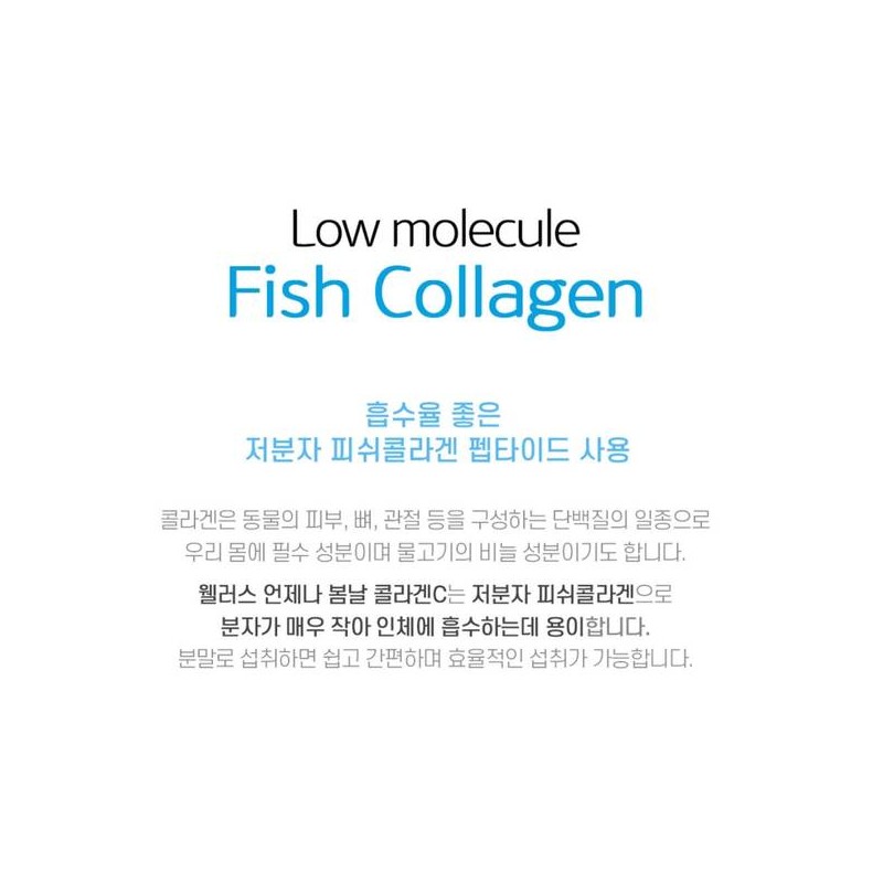 Wellers 웰러스 언제나 봄날 콜라겐C 저분자 콜라겐 비타민C 히알루론산 허니부쉬
