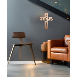 Kaltner Präsente Geschenkidee - Wandkreuz Jesus aus Buchenholz Echtholz Natur geölt Kreuz Kruzifix für die Wand 18 cm modern