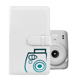 Instax Mini Photo Album 96 Pockets, MUZIRI KINOKOO Solid Color Album Suitable for Fuji Instax Mini EVO/Mini 12/11/9/8/7+/25/90 Instant Camera in White
