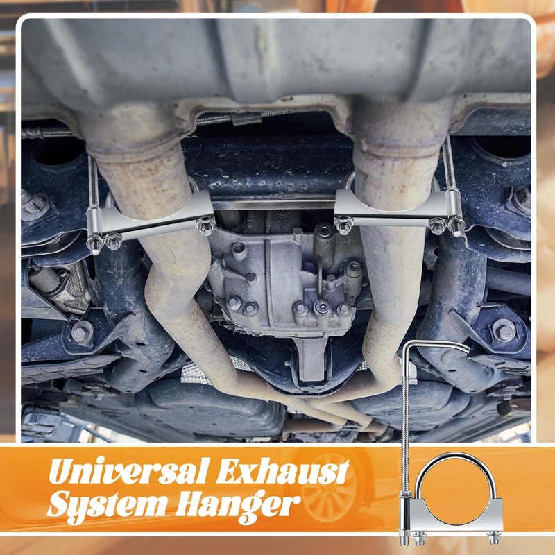 Datanly 2 Pcs 3 Inch Universal Exhaust Clamp with Hanger,