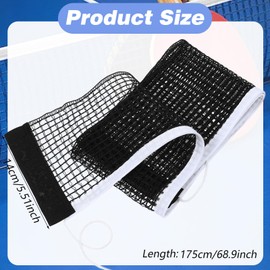 Pingpong Net, Black Table Tennis Replacement Net, Nylon Pingpong Nets String Tension Equipment Accessories for Indoor Outdoor School Gym