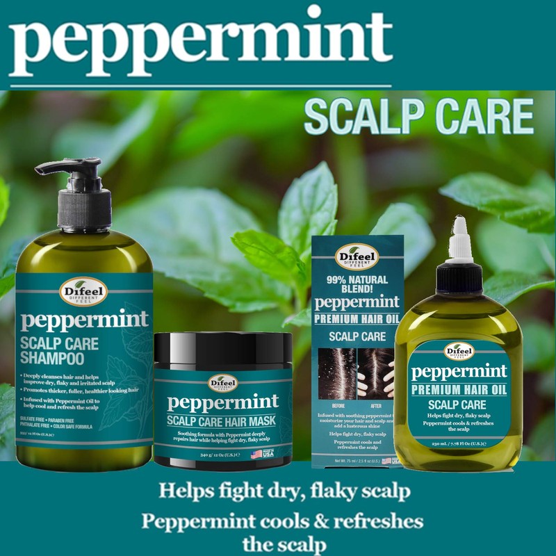 Difeel Peppermint Hot Oil Treatment for Dry, Irritated or Flaky