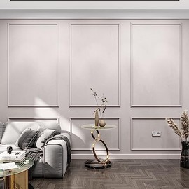 Wall Molding Kit for Interior Walls – Pre-Cut Factory Primed Trim Set for Decorative Panel Look, Accent Walls, Picture Frame & Wainscoting Projects | 3 Top 3 Bottom Frames