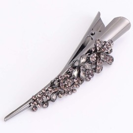 Lurrose Hair Clip, Beak Clip, Alloy, Rhinestones, Cute, Floral Pattern, Hair Accessories, Hair Clips, Hair Clips, Hair Accessories, For Girls, Women's, Hair Ornaments, Hair Arrangement, Hair Ornaments