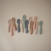 mushie Silicone First Feeding Baby Spoons | 2 Pack (Blush/Shifting